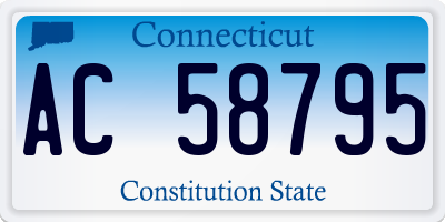 CT license plate AC58795