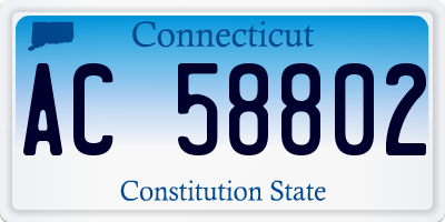 CT license plate AC58802