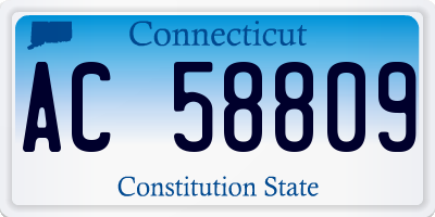 CT license plate AC58809