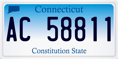 CT license plate AC58811