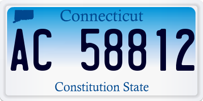 CT license plate AC58812