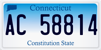 CT license plate AC58814