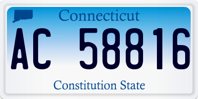 CT license plate AC58816