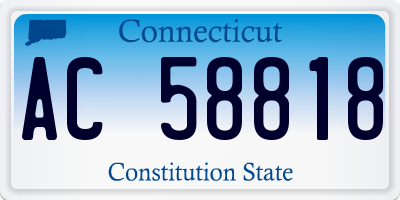 CT license plate AC58818