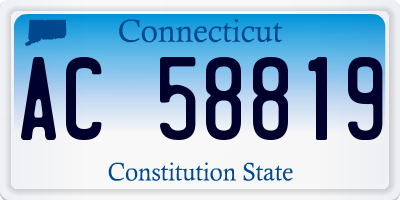 CT license plate AC58819