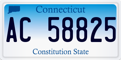 CT license plate AC58825