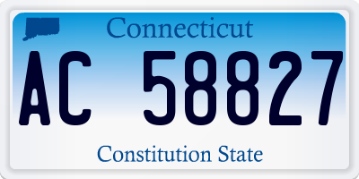 CT license plate AC58827