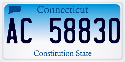 CT license plate AC58830