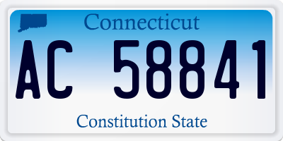 CT license plate AC58841