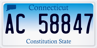 CT license plate AC58847