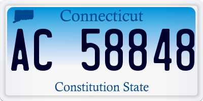 CT license plate AC58848