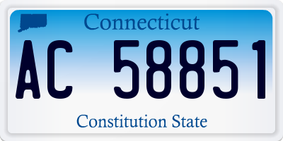 CT license plate AC58851