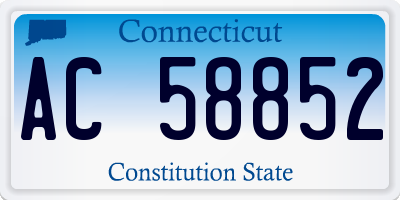 CT license plate AC58852