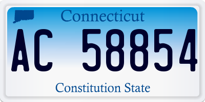 CT license plate AC58854