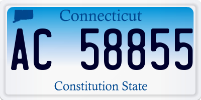 CT license plate AC58855