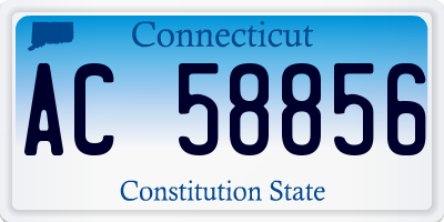 CT license plate AC58856