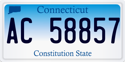 CT license plate AC58857