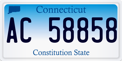 CT license plate AC58858