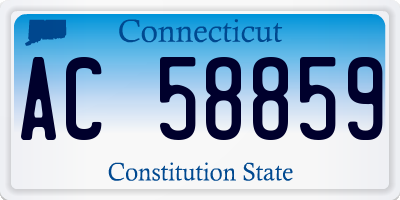 CT license plate AC58859