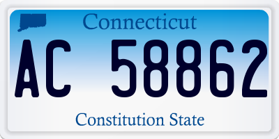 CT license plate AC58862