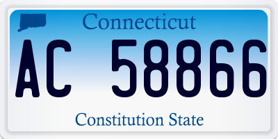 CT license plate AC58866