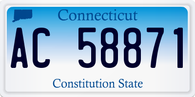 CT license plate AC58871