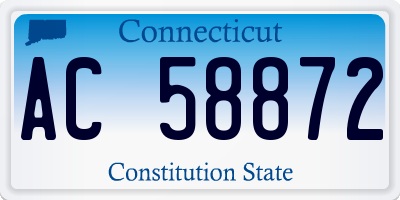 CT license plate AC58872
