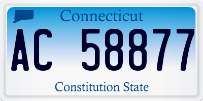 CT license plate AC58877
