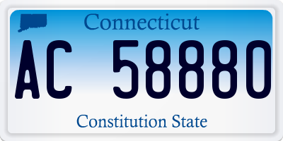CT license plate AC58880