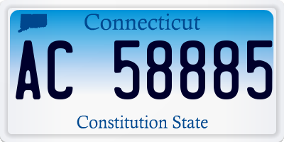 CT license plate AC58885