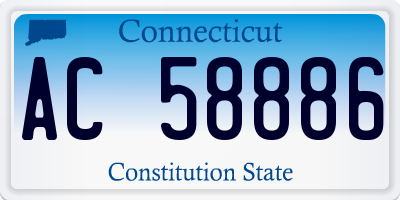 CT license plate AC58886