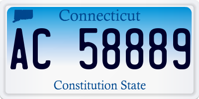 CT license plate AC58889