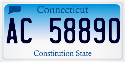 CT license plate AC58890