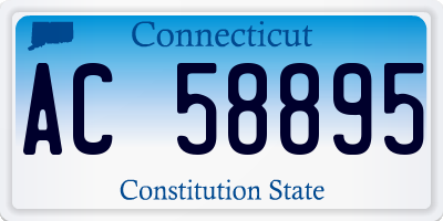 CT license plate AC58895