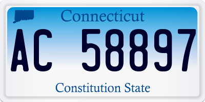 CT license plate AC58897