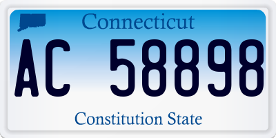 CT license plate AC58898