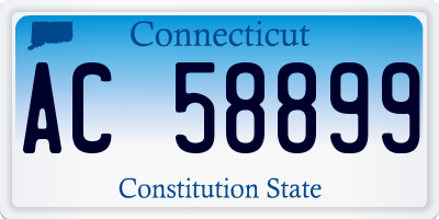 CT license plate AC58899