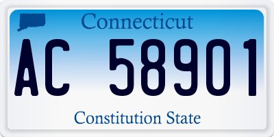 CT license plate AC58901