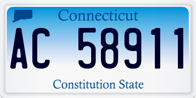 CT license plate AC58911