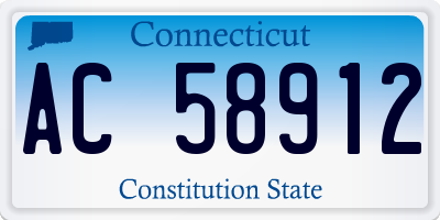 CT license plate AC58912