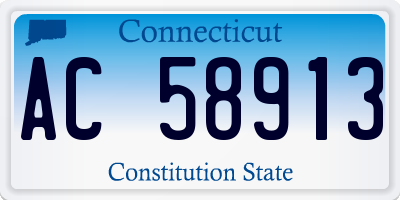 CT license plate AC58913