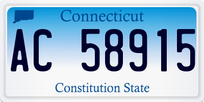 CT license plate AC58915