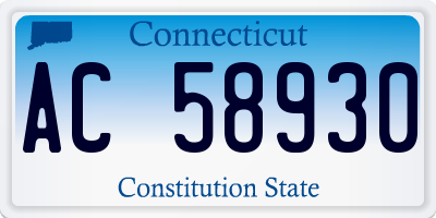 CT license plate AC58930