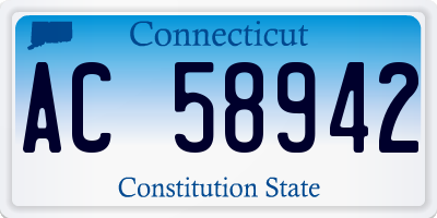 CT license plate AC58942