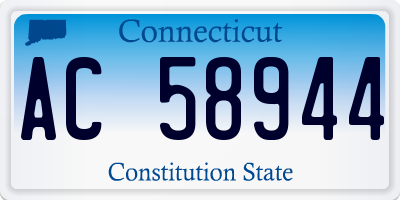 CT license plate AC58944