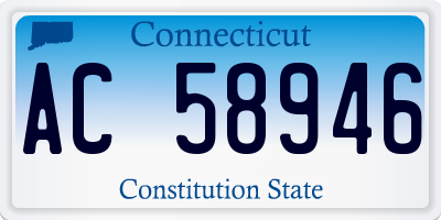 CT license plate AC58946