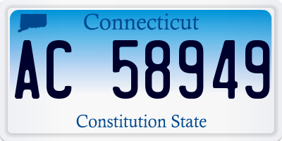 CT license plate AC58949