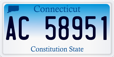 CT license plate AC58951