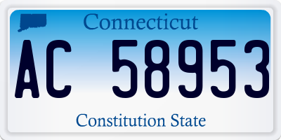 CT license plate AC58953