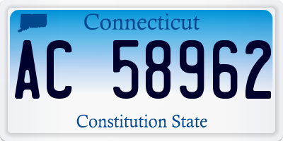CT license plate AC58962
